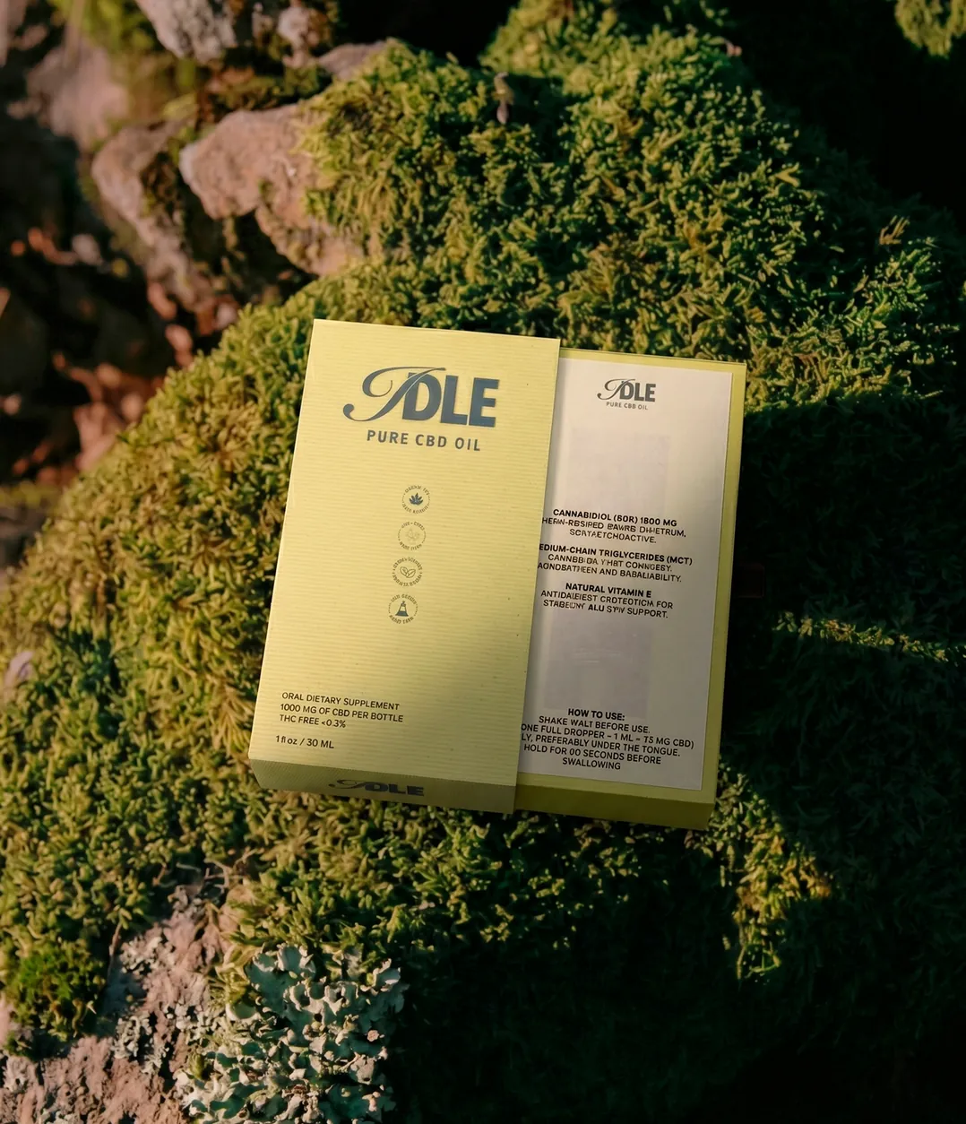 IDLE CBD Oil — the box
