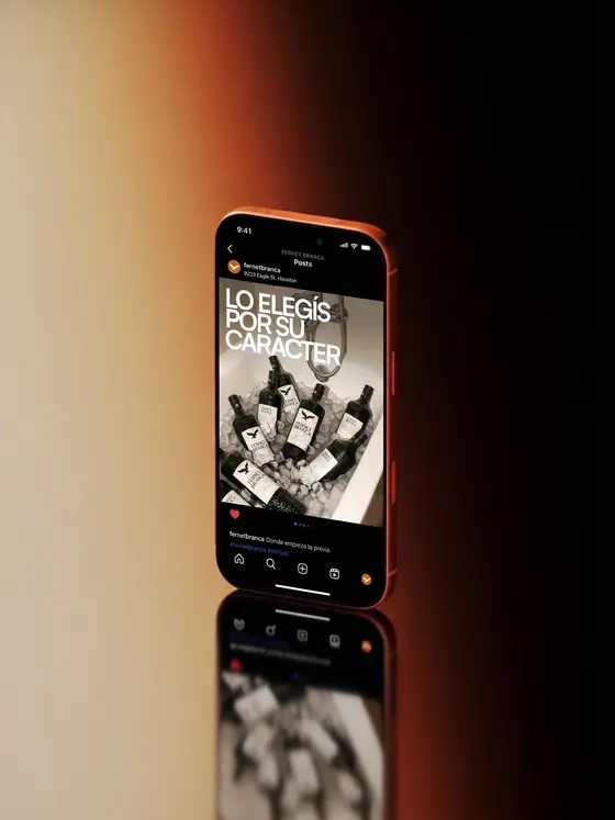 A poster on the screen of a phone
