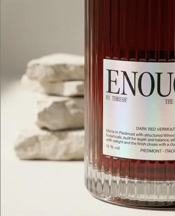 The ENOUGH vermouth bottle