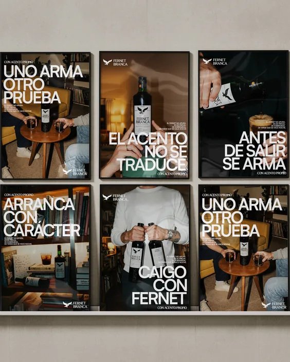Fernet Branca — campaign poster in a hallway