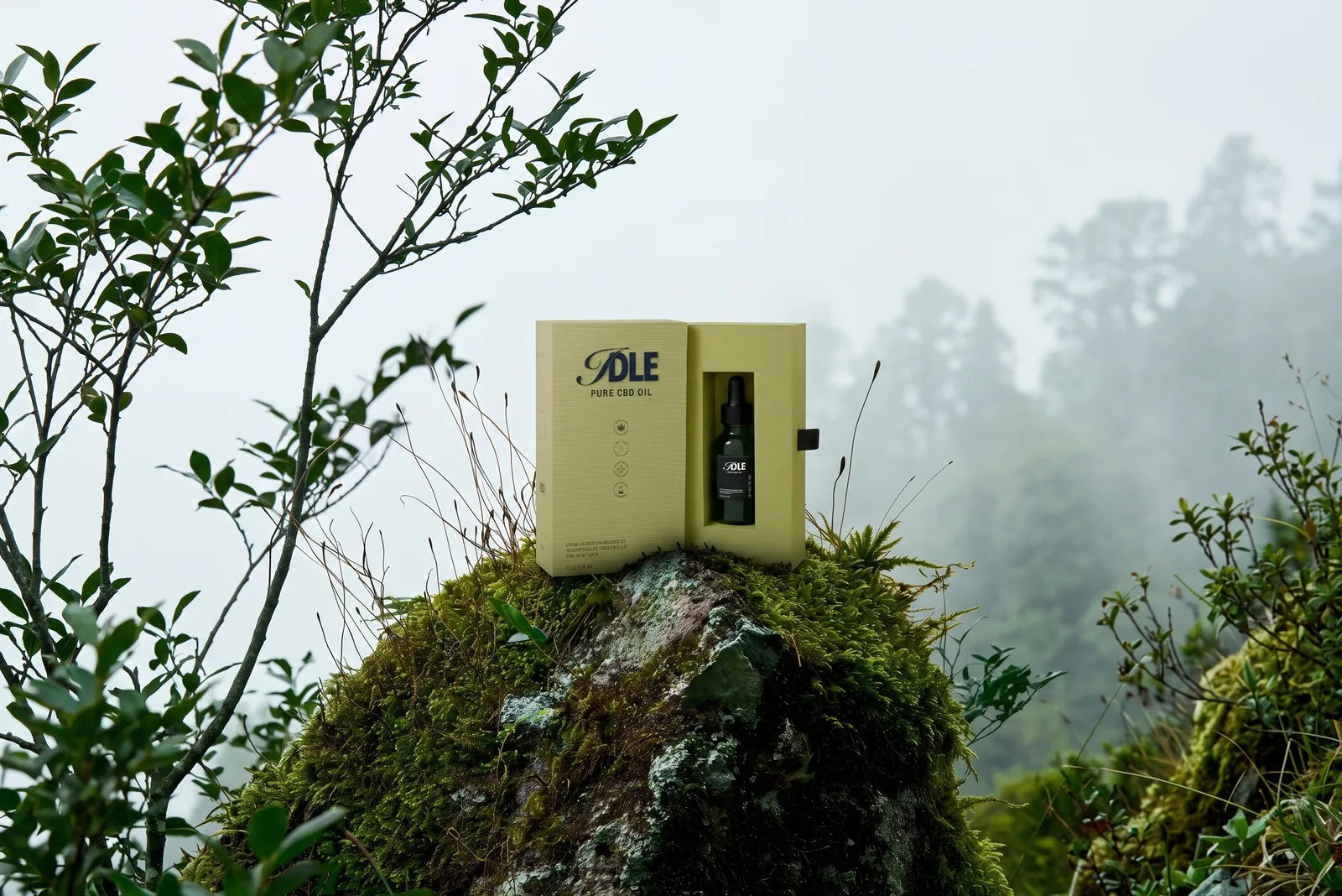IDLE CBD Oil — the box in the landscape