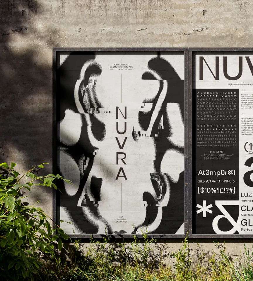 Nuvra — posters on a wall