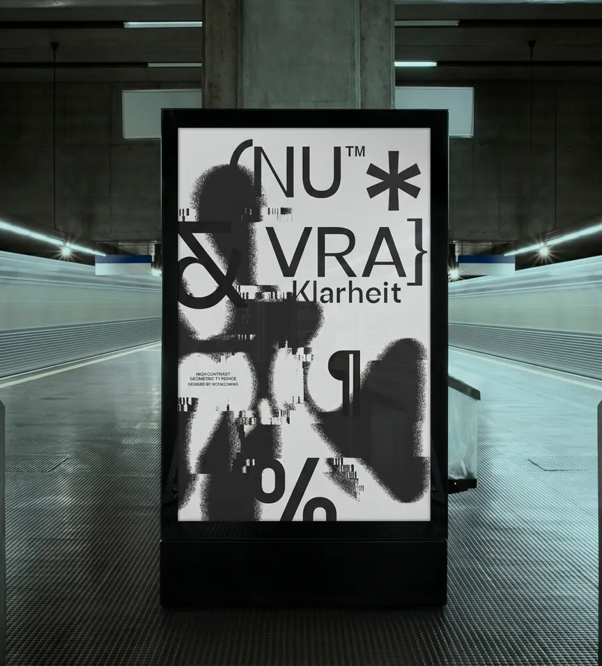 Nuvra — a poster in a lightbox